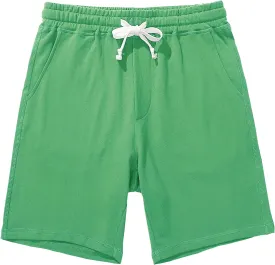 AMY COULEE Men's Casual Shorts 8" Cotton Athletic Workout Lounge Sweat Shorts with Pockets