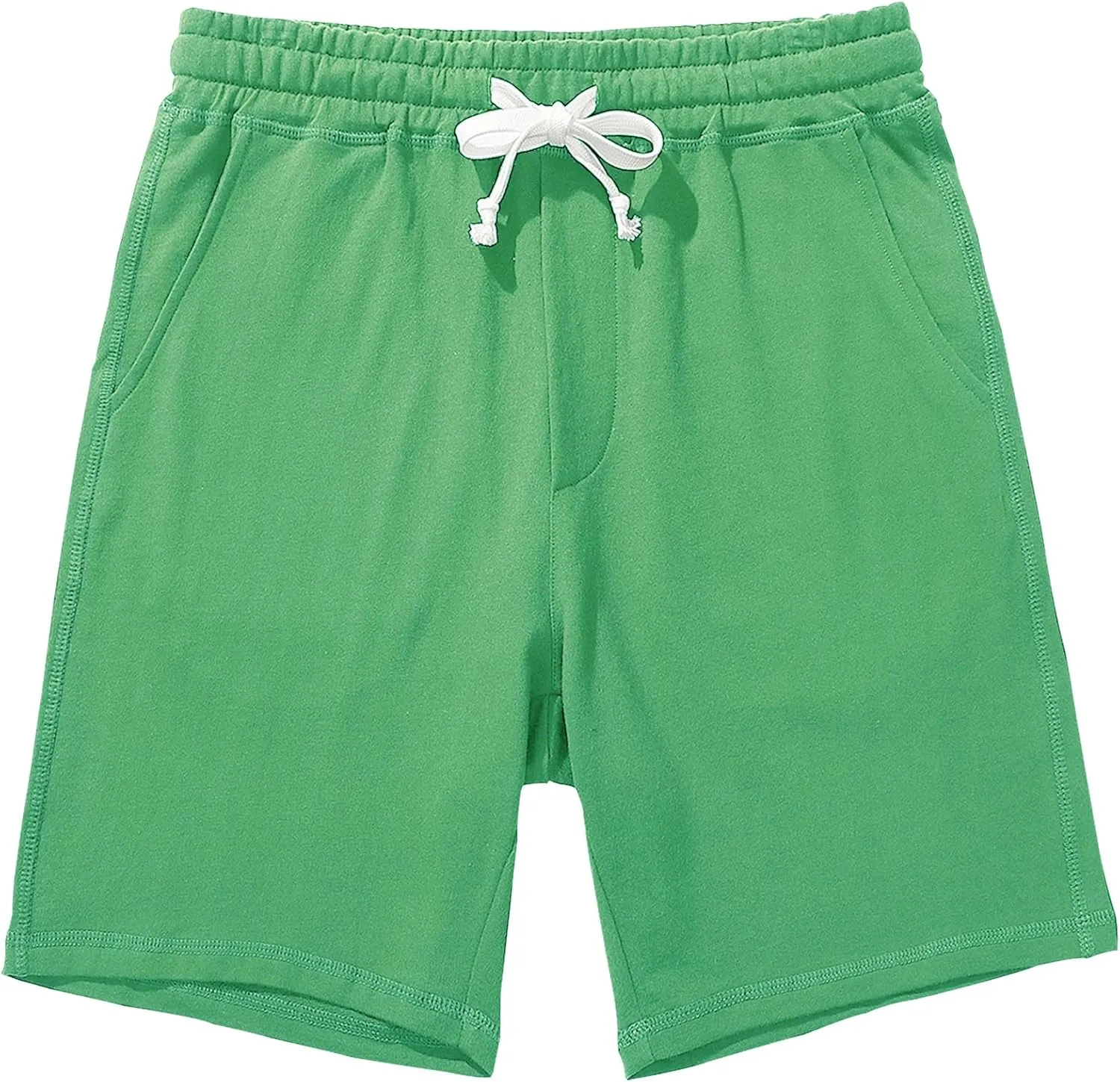 AMY COULEE Men's Casual Shorts 8" Cotton Athletic Workout Lounge Sweat Shorts with Pockets