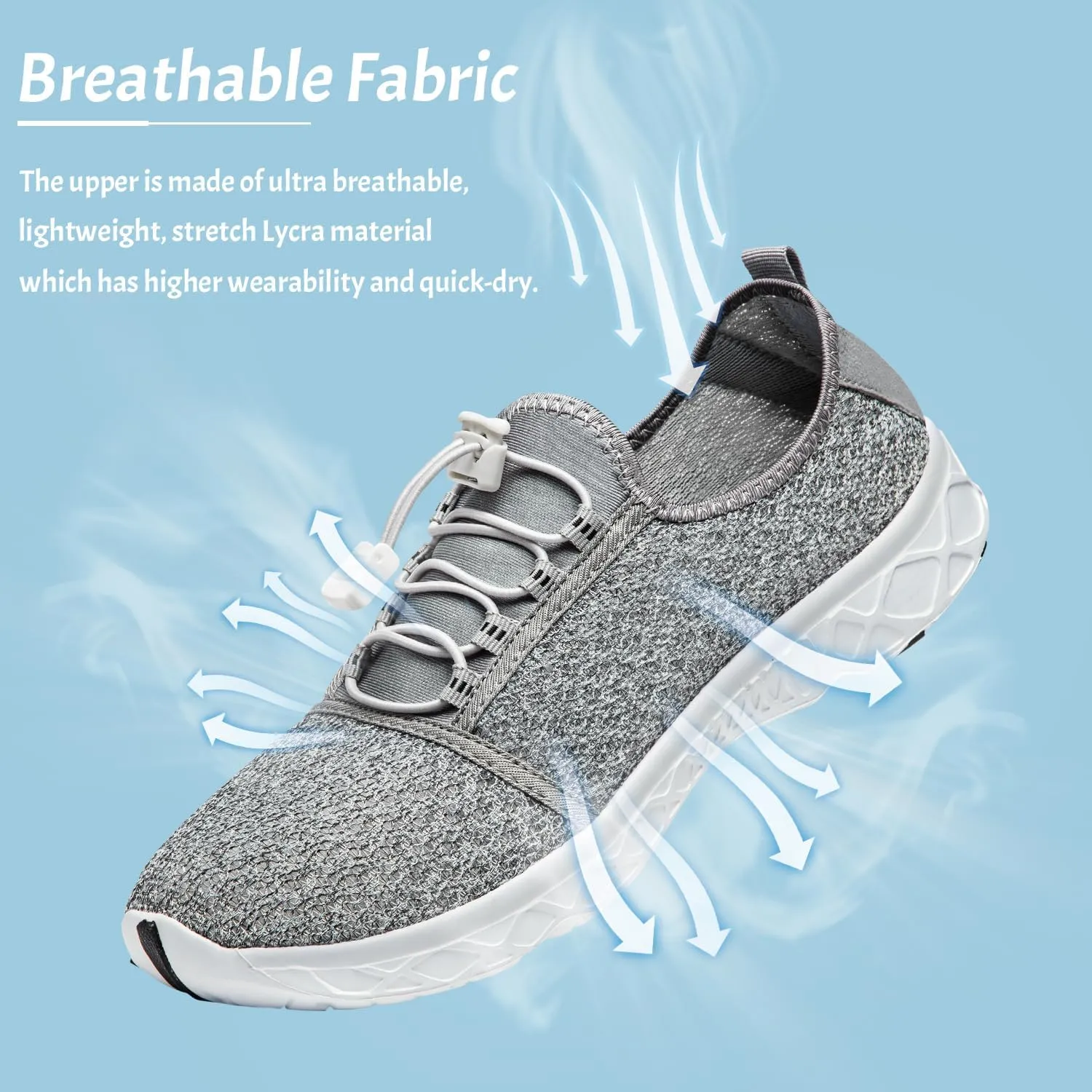ATHMILE Water Shoes for Men Women Barefoot Hiking Swim River Shoes Adult Lake Pool Aqua Socks Beach Quick Dry for Hiking Surfing Kayaking Sport Accessories Camping Must Haves