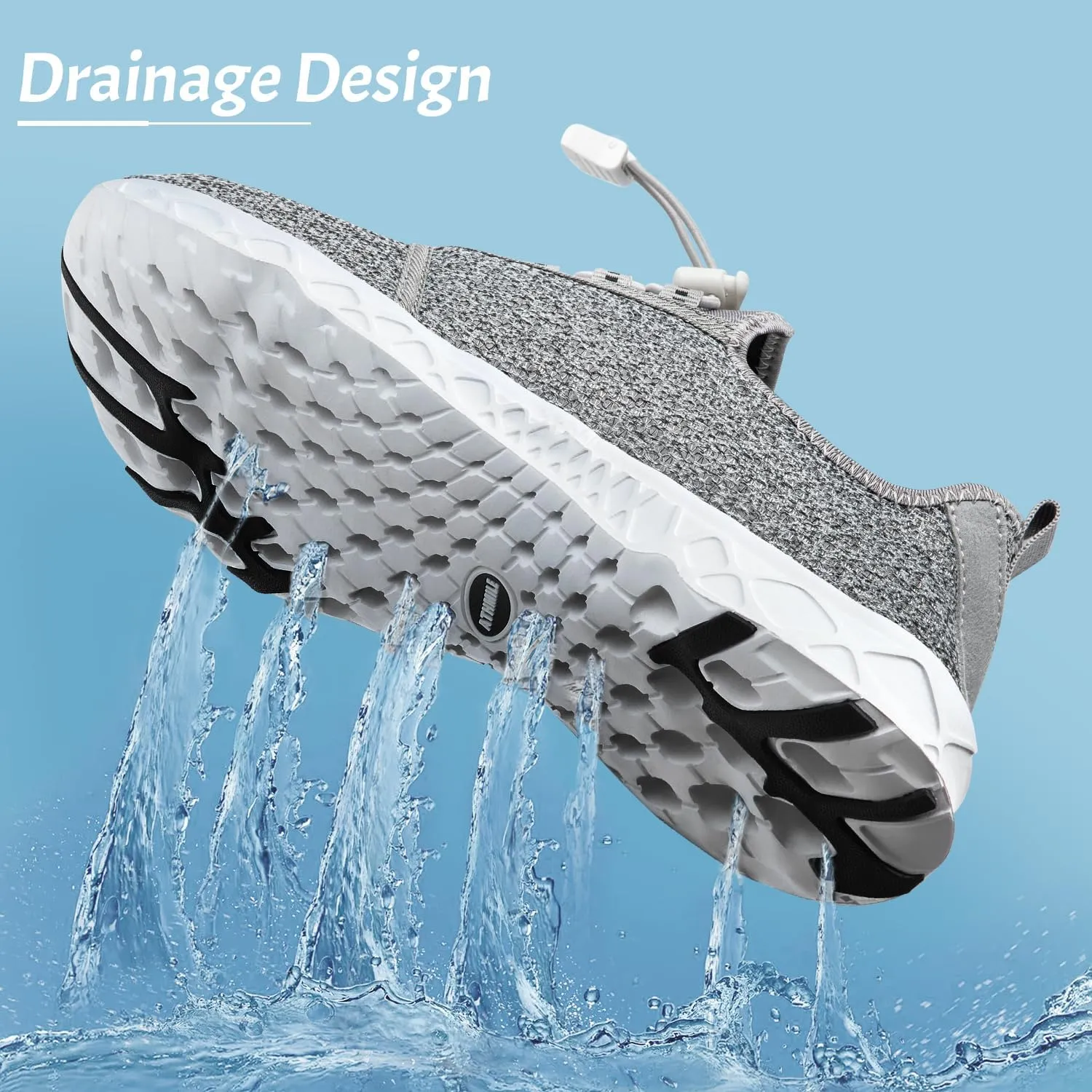 ATHMILE Water Shoes for Men Women Barefoot Hiking Swim River Shoes Adult Lake Pool Aqua Socks Beach Quick Dry for Hiking Surfing Kayaking Sport Accessories Camping Must Haves