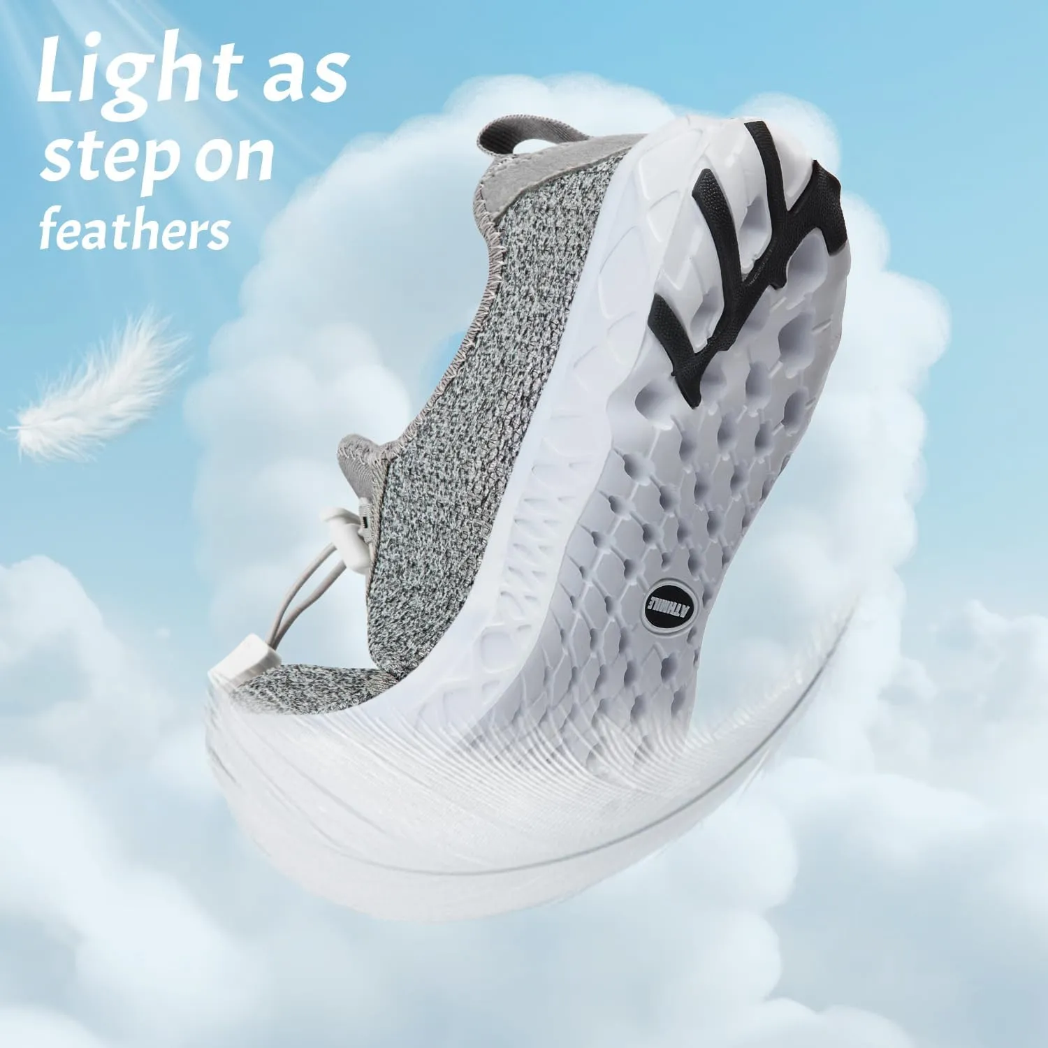 ATHMILE Water Shoes for Men Women Barefoot Hiking Swim River Shoes Adult Lake Pool Aqua Socks Beach Quick Dry for Hiking Surfing Kayaking Sport Accessories Camping Must Haves