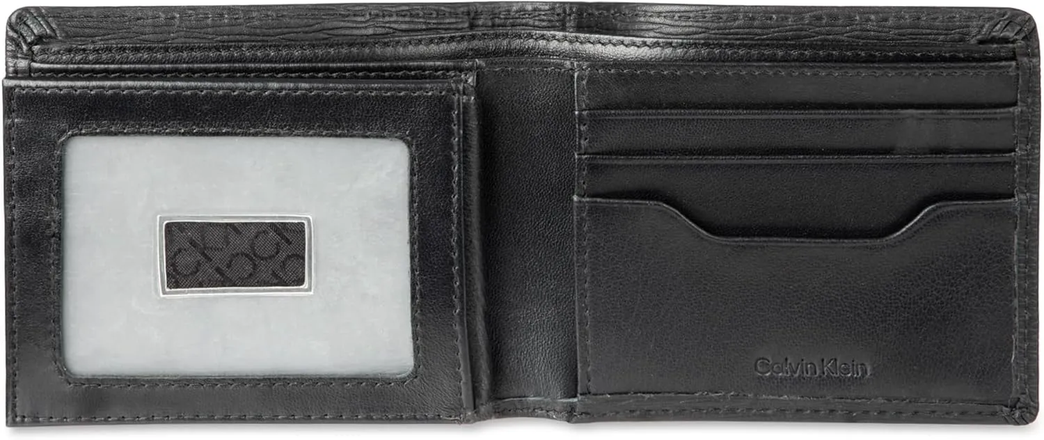Calvin Klein Men's RFID Leather Minimalist Bifold Wallet