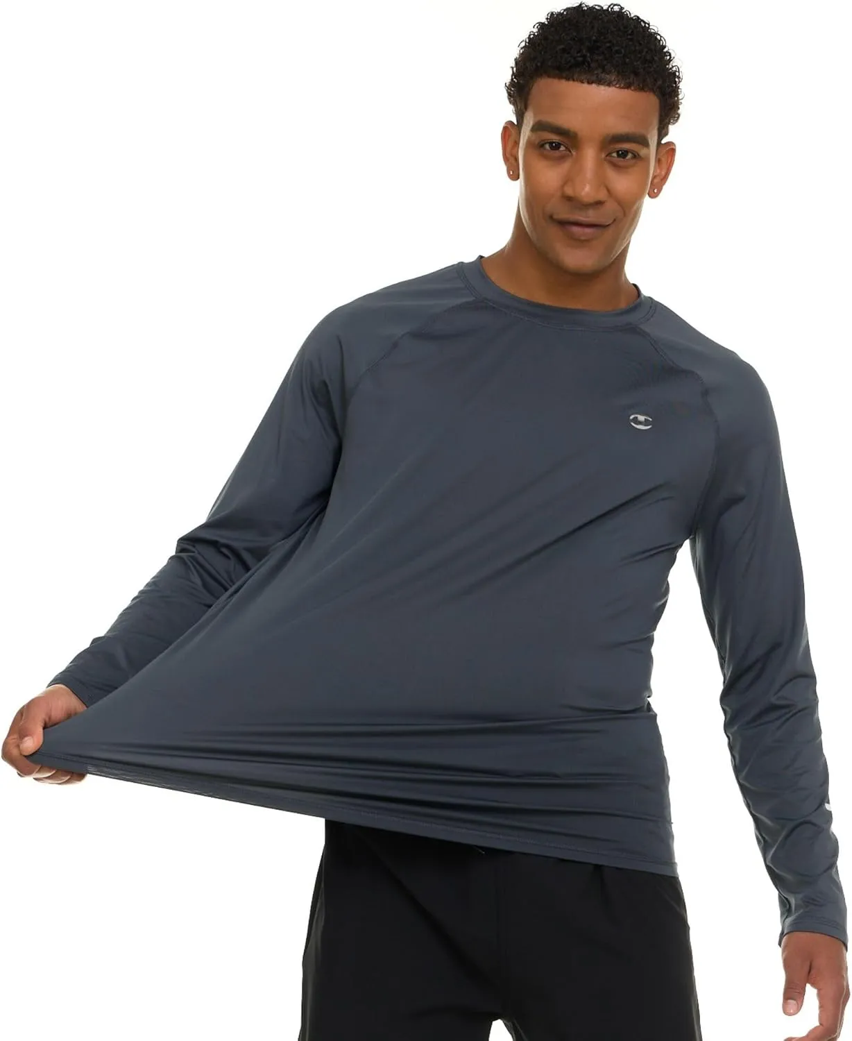 Champion Rash Guard for Men, Long Sleeve Mens Swim Shirt for Fishing Hiking UPF  50 SPF Sun UV Protection, Quick Dry