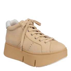 ESSEX in BEIGE Platform High Top Sneakers