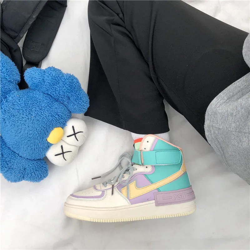 High top macaron sneakers  KF81038