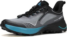 HUMTTO Men's Trail Running Shoes Quick Laces Cross Training Shoes Comfortable Breathable Anti Slip Walking Outdoors Athletic Sneakers