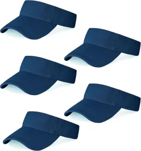 Marrywindix 5 Pieces Sport Wear Athletic Visor Sun Sports Visor Hat Visor Adjustable Cap for Women and Men (One Size)