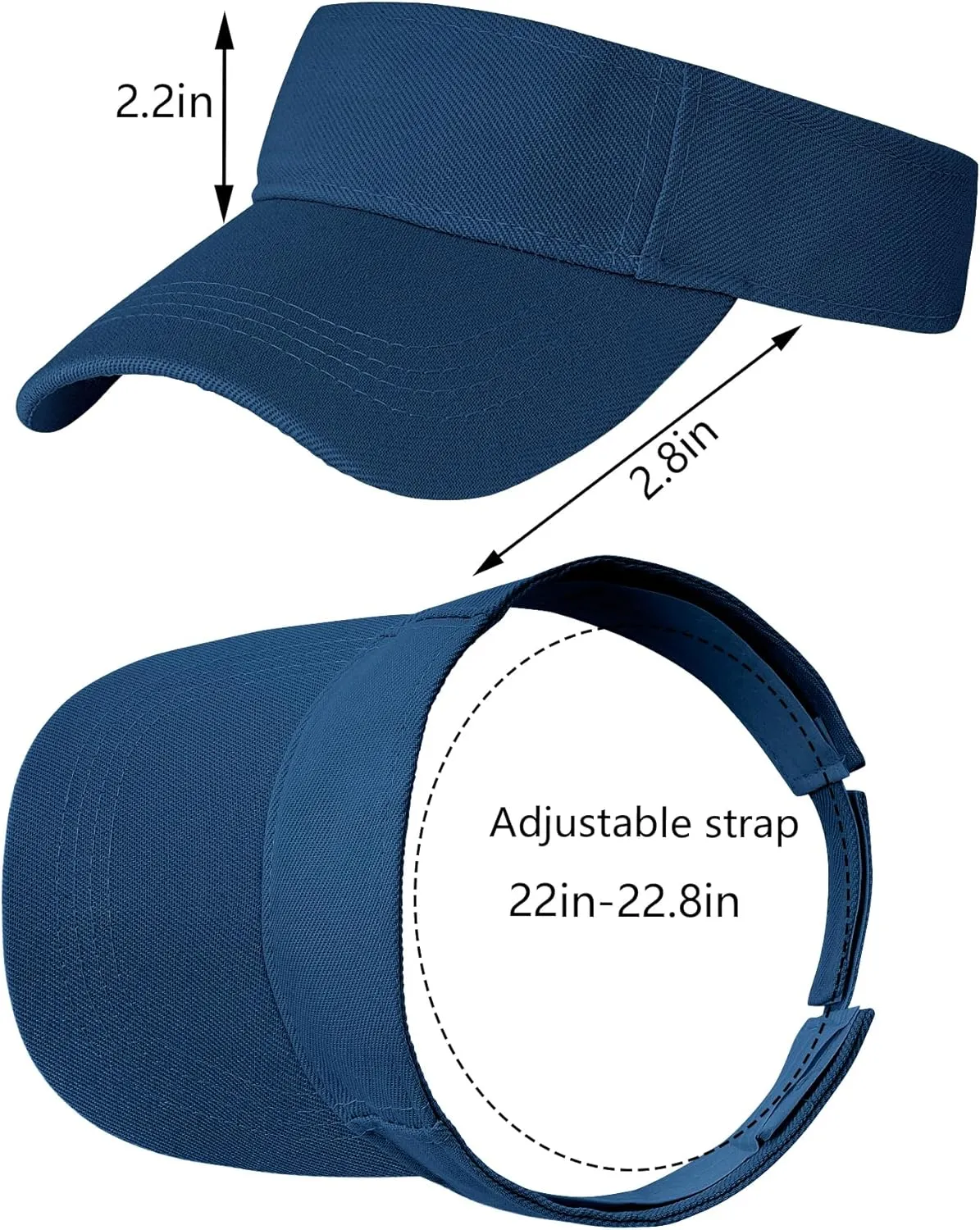 Marrywindix 5 Pieces Sport Wear Athletic Visor Sun Sports Visor Hat Visor Adjustable Cap for Women and Men (One Size)
