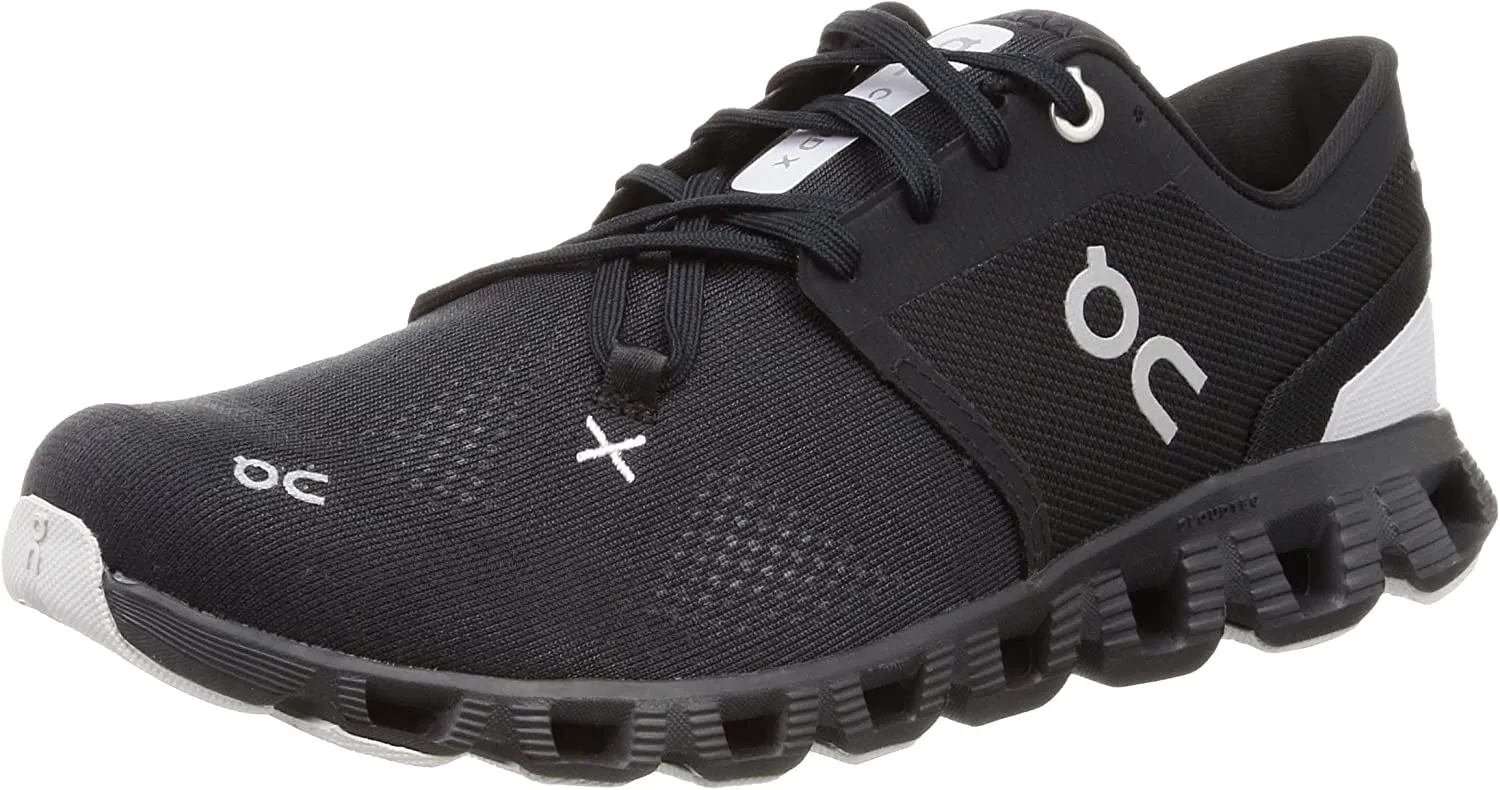 On Men's Cloud X 3 Sneakers, Black, 10.5 Medium US
