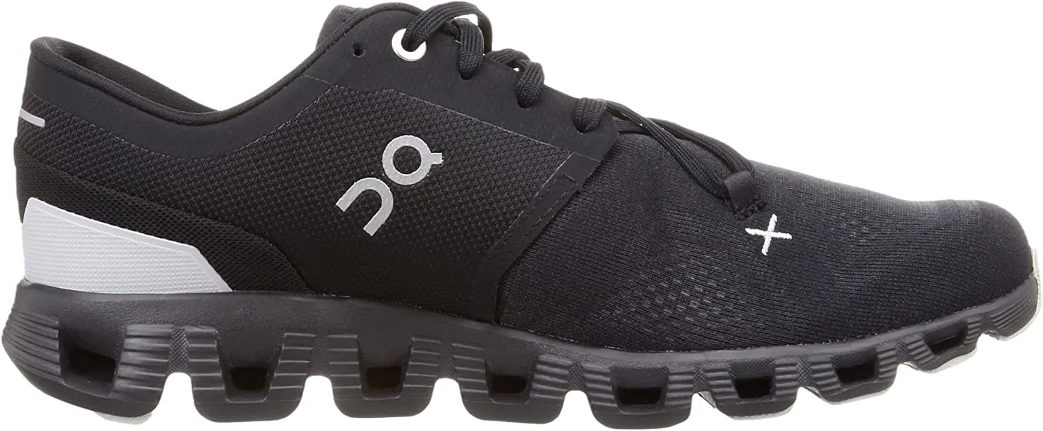 On Men's Cloud X 3 Sneakers, Black, 10.5 Medium US
