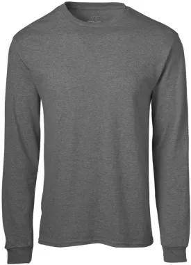 Soffe mens Midweight Cotton Long Sleeve T-Shirt, 1 & 2 Packs