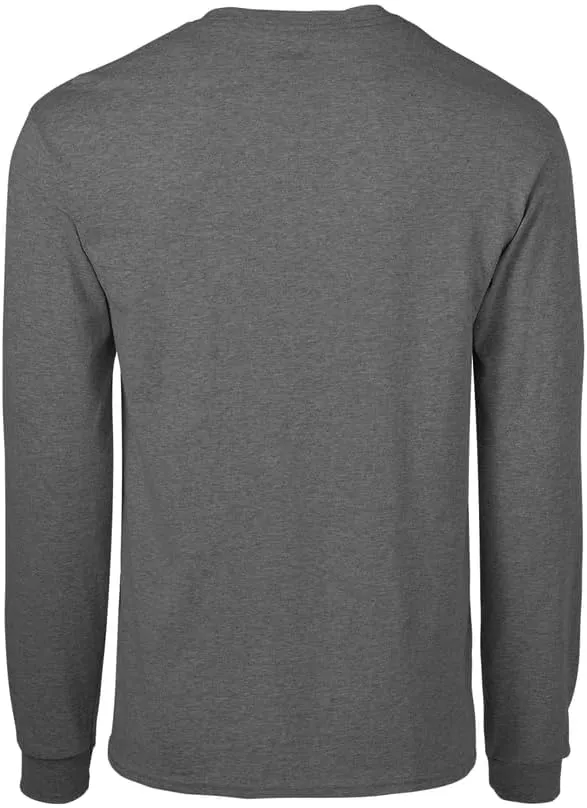 Soffe mens Midweight Cotton Long Sleeve T-Shirt, 1 & 2 Packs