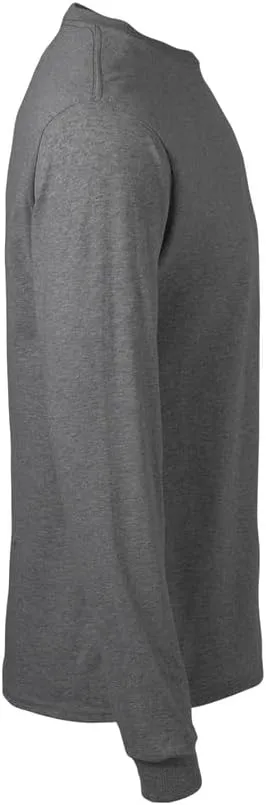 Soffe mens Midweight Cotton Long Sleeve T-Shirt, 1 & 2 Packs