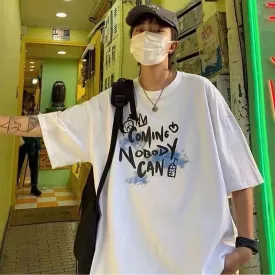 Summer Short-sleeved T-shirt Men Women Hong Kong Style 2022 New High Street Trend Harajuku T-shirt Loose Versatile Streetwear Summer Short-sleeved T-shirt Men Women Hong Kong Style 2022 New High Street Trend Harajuku T-shirt Loose Versatile Streetwear